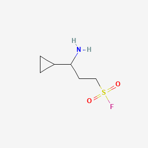 molecular formula C6H12FNO2S B13648947 Cyclopropanepropanesulfonyl fluoride, gamma-amino- CAS No. 2169244-52-2