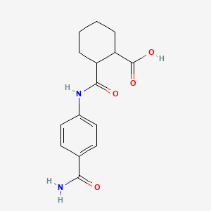 2-[(4-Carbamoylphenyl)carbamoyl]cyclohexane-1-carboxylic acid
