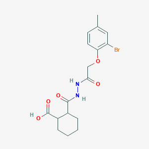 molecular formula C17H21BrN2O5 B1364897 2-[[[2-(2-Bromo-4-methylphenoxy)acetyl]amino]carbamoyl]cyclohexane-1-carboxylic acid 