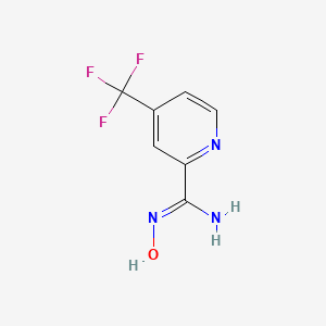 molecular formula C7H6F3N3O B13648985 N-Hydroxy-4-(trifluoromethyl)picolinimidamide 