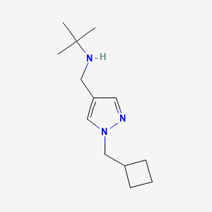 molecular formula C13H23N3 B13649011 n-((1-(Cyclobutylmethyl)-1h-pyrazol-4-yl)methyl)-2-methylpropan-2-amine 