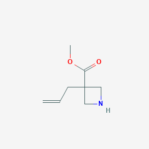 molecular formula C8H13NO2 B13649122 Methyl 3-allylazetidine-3-carboxylate 