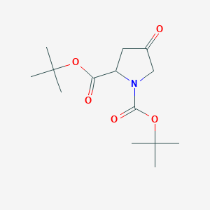 molecular formula C14H23NO5 B1364915 Ditert-butyl 4-oxopyrrolidine-1,2-dicarboxylate 