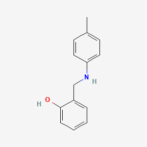 molecular formula C14H15NO B1364916 2-{[(4-Methylphenyl)amino]methyl}phenol CAS No. 14674-88-5