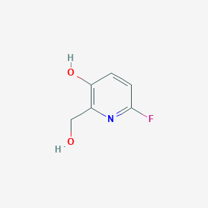 molecular formula C6H6FNO2 B13649171 6-Fluoro-2-(hydroxymethyl)pyridin-3-ol 