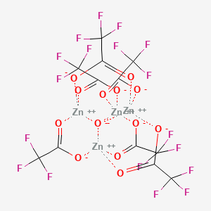 molecular formula C12F18O13Zn4 B13649258 tetrazinc;oxygen(2-);2,2,2-trifluoroacetate 