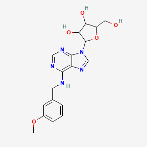 molecular formula C18H21N5O5 B13649273 m-Methoxytopolin riboside 