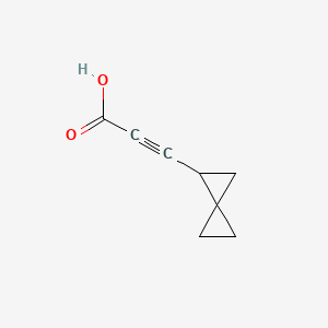 molecular formula C8H8O2 B13649315 3-(Spiro[2.2]pentan-1-yl)propiolic acid CAS No. 2138342-82-0