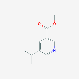 molecular formula C10H13NO2 B13649323 Methyl 5-isopropylnicotinate 
