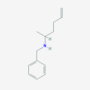molecular formula C13H19N B13649339 Benzenemethanamine, N-(1-methyl-4-pentenyl)- CAS No. 489428-62-8