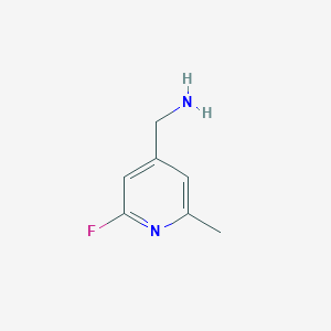molecular formula C7H9FN2 B13649347 (2-Fluoro-6-methylpyridin-4-YL)methylamine 