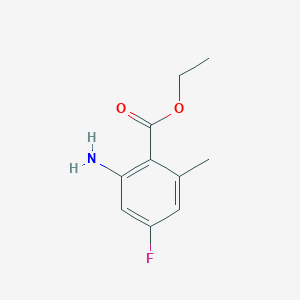 molecular formula C10H12FNO2 B13649349 Ethyl 2-amino-4-fluoro-6-methylbenzoate 