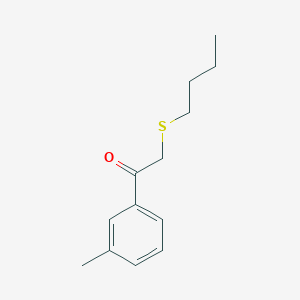molecular formula C13H18OS B13649352 2-(Butylthio)-1-(m-tolyl)ethan-1-one 