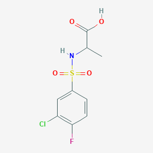 molecular formula C9H9ClFNO4S B1364938 ((3-Chloro-4-fluorophenyl)sulfonyl)alanine 