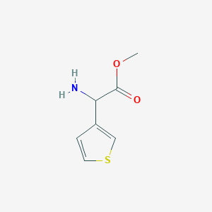 molecular formula C7H9NO2S B13649397 Methyl 2-amino-2-(thiophen-3-YL)acetate 