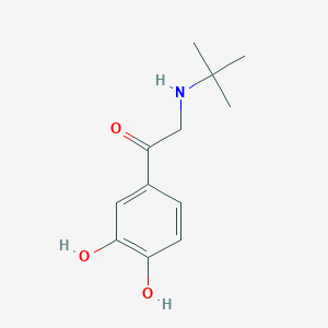 molecular formula C12H17NO3 B136494 Ethanone, 1-(3,4-dihydroxyphenyl)-2-[(1,1-dimethylethyl)amino]- CAS No. 105644-17-5