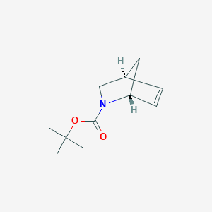 molecular formula C11H17NO2 B13649401 tert-butyl (1R,4S)-2-azabicyclo[2.2.1]hept-5-ene-2-carboxylate CAS No. 702666-73-7