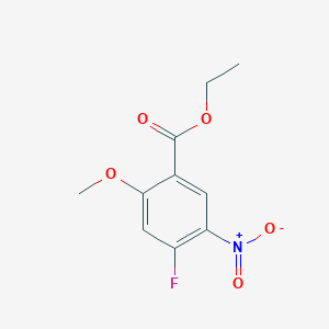 molecular formula C10H10FNO5 B13649402 Ethyl 4-fluoro-2-methoxy-5-nitrobenzoate 