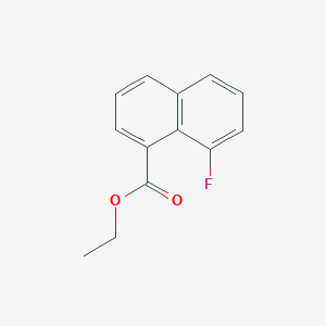 molecular formula C13H11FO2 B13649416 Ethyl8-fluoro-1-naphthoate 