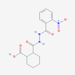 molecular formula C15H17N3O6 B1364948 2-{[2-(2-Nitrobenzoyl)hydrazino]carbonyl}cyclohexanecarboxylic acid 