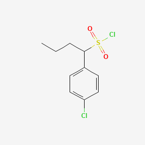 molecular formula C10H12Cl2O2S B13649499 1-(4-Chlorophenyl)butane-1-sulfonyl chloride 