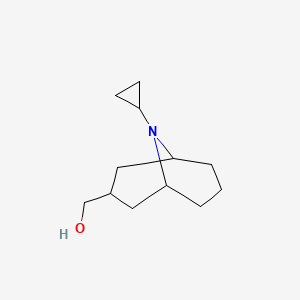 molecular formula C12H21NO B13649513 {9-Cyclopropyl-9-azabicyclo[3.3.1]nonan-3-yl}methanol 