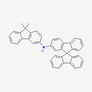 molecular formula C40H29N B13649600 N-(9,9-Dimethyl-9H-fluoren-3-yl)-9,9'-spirobi[fluoren]-2-amine 