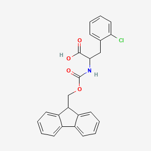 molecular formula C24H20ClNO4 B1364961 3-(2-chlorophenyl)-2-(9H-fluoren-9-ylmethoxycarbonylamino)propanoic Acid CAS No. 678991-52-1