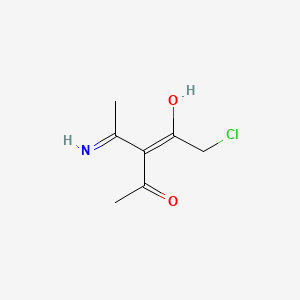 molecular formula C7H10ClNO2 B13649623 (3E)-3-(1-aminoethylidene)-1-chloropentane-2,4-dione 