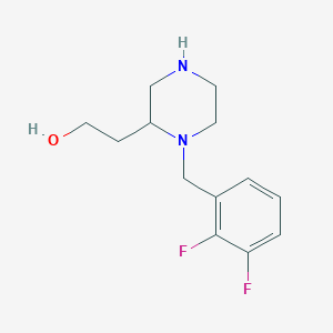molecular formula C13H18F2N2O B1364963 2-[1-[(2,3-Difluorophenyl)methyl]piperazin-2-yl]ethanol 