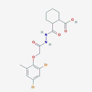 2-[[[2-(2,4-Dibromo-6-methylphenoxy)acetyl]amino]carbamoyl]cyclohexane-1-carboxylic acid