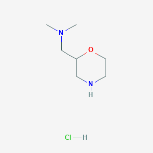 molecular formula C7H17ClN2O B13649742 N,N-Dimethyl-1-(morpholin-2-yl)methanamine hydrochloride 