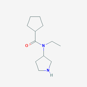 molecular formula C12H22N2O B13649779 n-Ethyl-N-(pyrrolidin-3-yl)cyclopentanecarboxamide 