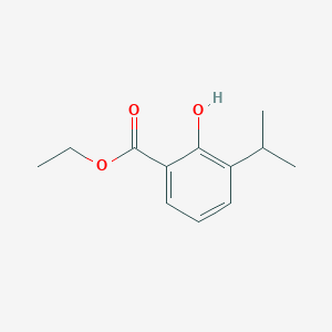 molecular formula C12H16O3 B13649784 2-Ethoxycarbonyl-6-isopropylphenol 