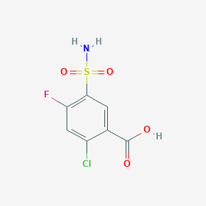 molecular formula C7H5ClFNO4S B1364979 2-Chloro-4-fluoro-5-sulfamoylbenzoic acid CAS No. 4793-24-2