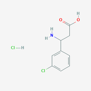 molecular formula C9H11Cl2NO2 B13649818 3-Amino-3-(3-chlorophenyl)propanoic acid hydrochloride CAS No. 193633-54-4