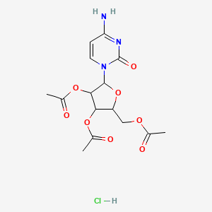 molecular formula C15H20ClN3O8 B13649833 2',3',5'-Tri-O-acetylcytidine HCl CAS No. 58227-71-7