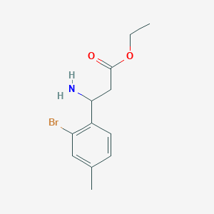 molecular formula C12H16BrNO2 B1364984 Ethyl 3-amino-3-(2-bromo-4-methylphenyl)propanoate 