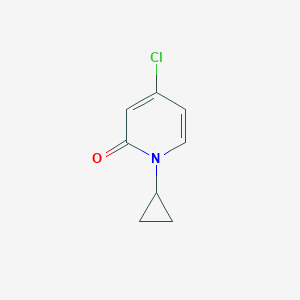 molecular formula C8H8ClNO B13649916 4-Chloro-1-cyclopropylpyridin-2(1H)-one 