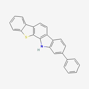 molecular formula C24H15NS B13649925 2-Phenyl-12H-[1]benzothieno[2,3-a]carbazole 