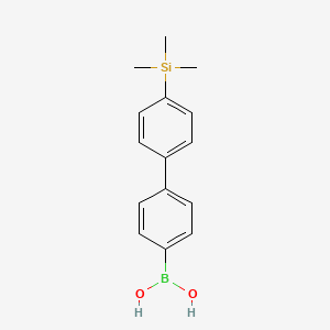 molecular formula C15H19BO2Si B13649932 (4'-(Trimethylsilyl)-[1,1'-biphenyl]-4-yl)boronic acid 