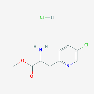 molecular formula C9H12Cl2N2O2 B13649967 Methyl 2-amino-3-(5-chloropyridin-2-yl)propanoate;hydrochloride 