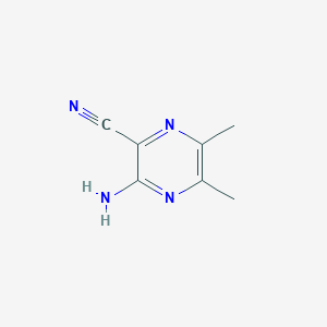molecular formula C7H8N4 B13649968 3-Amino-5,6-dimethylpyrazine-2-carbonitrile CAS No. 63352-08-9