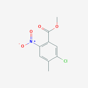 molecular formula C9H8ClNO4 B13649994 Methyl 5-chloro-4-methyl-2-nitrobenzoate CAS No. 62486-39-9
