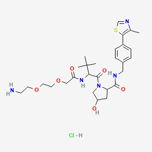 molecular formula C28H42ClN5O6S B13650042 VH032-PEG2-NH2 hydrochloride; VHL Ligand-Linker Conjugates 3 hydrochloride; E3 ligase Ligand-Linker Conjugates 6 