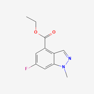 molecular formula C11H11FN2O2 B13650047 Ethyl 6-fluoro-1-methyl-1H-indazole-4-carboxylate 