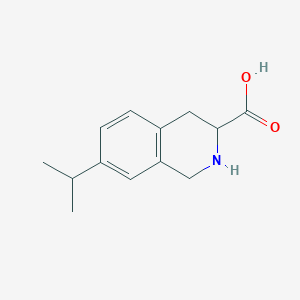molecular formula C13H17NO2 B13650058 1,2,3,4-Tetrahydro-7-(1-methylethyl)-3-isoquinolinecarboxylic acid CAS No. 77140-87-5
