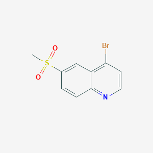 molecular formula C10H8BrNO2S B13650069 4-Bromo-6-(methylsulfonyl)quinoline 