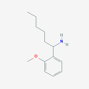 molecular formula C13H21NO B13650111 1-(2-Methoxyphenyl)hexan-1-amine 