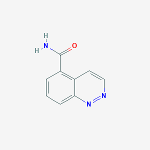 molecular formula C9H7N3O B13650138 Cinnoline-5-carboxamide 